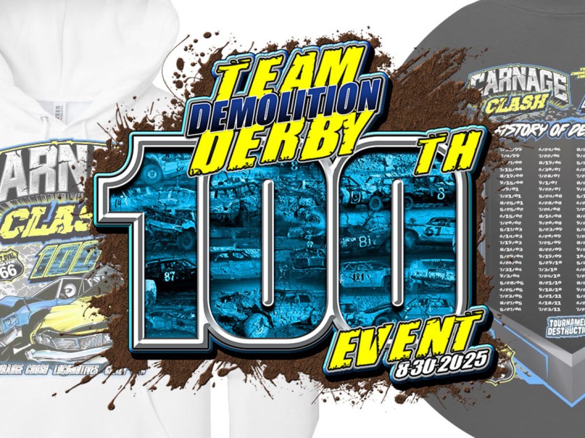 Team Demolition Derby | Carnage Clash 100 event t-shirts