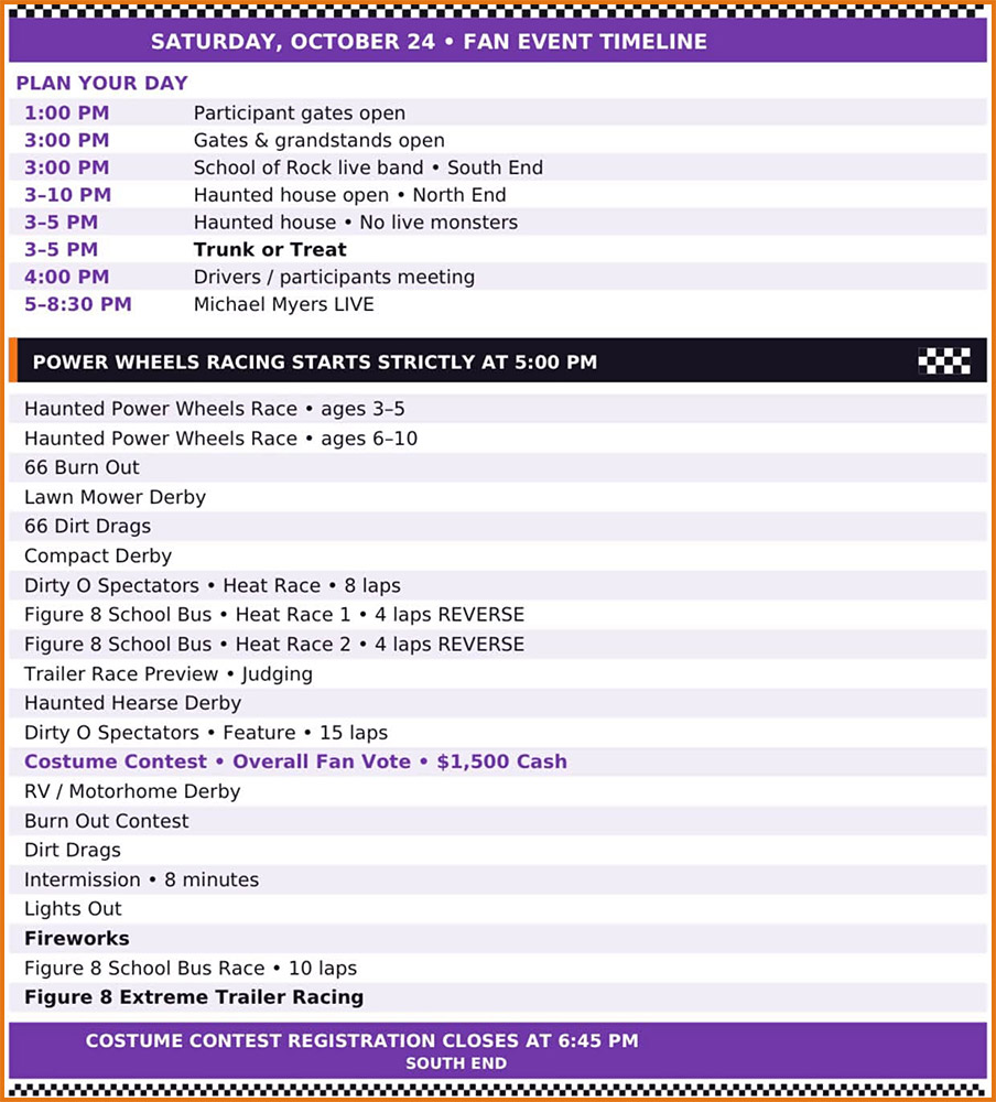 dirt oval info