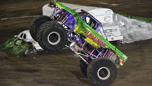 female monster truck driver