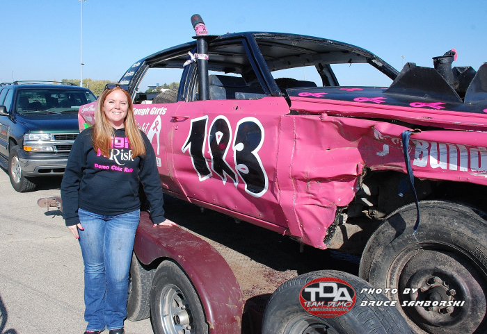 Megan Decker demo derby racer
